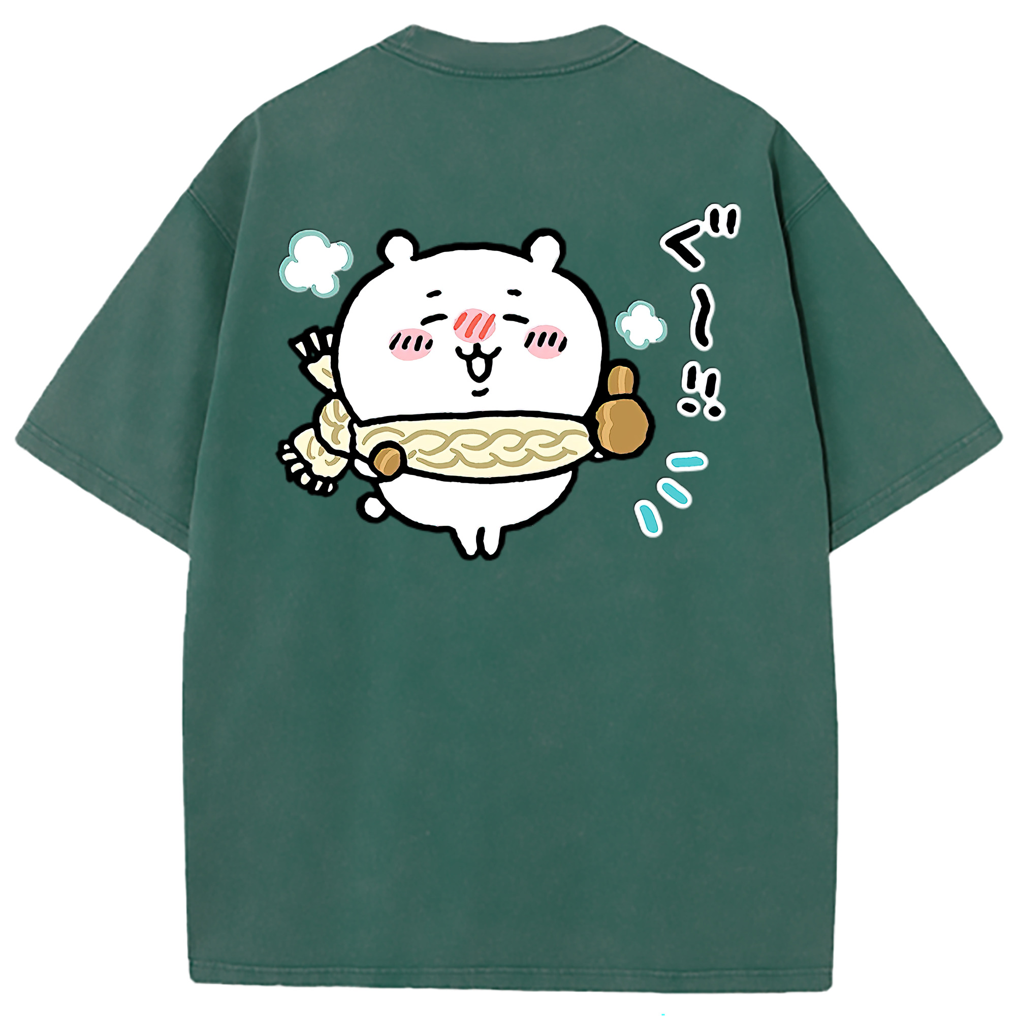 （画像用） ちいかわ ちいかわ Chii-kawa chiikawa 綿100% ヴィンテージ風 半袖Tシャツ（背面プリント）